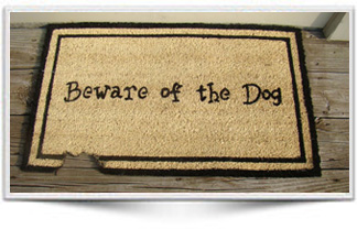 BEWARE OF DOG MAT